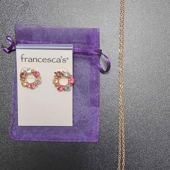 Beautiful new pink fashion jewelry set - Picture 2 of 5